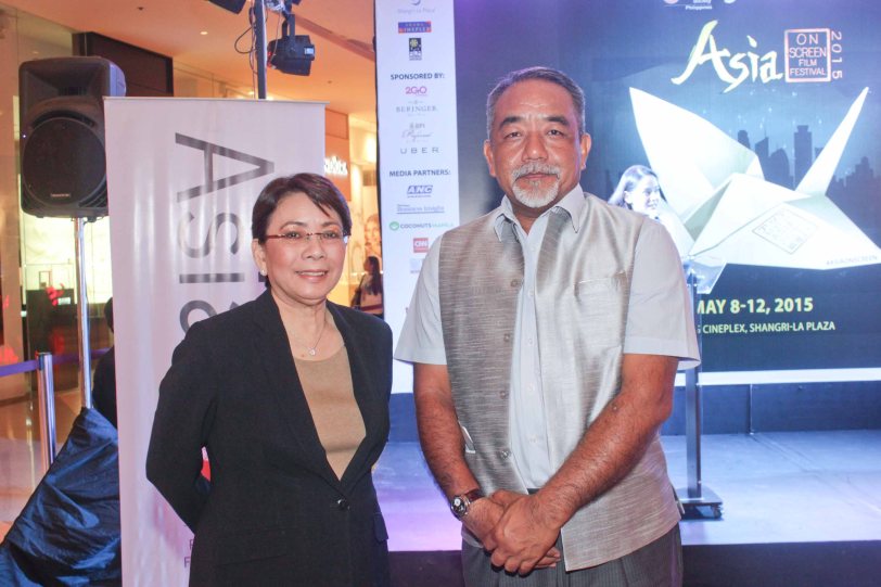 from right: Indian Amb. Lalduhthlana Ralte and Shang Rila Plaza GM & EVP Lala Fojas. ASIA ON SCREEN 2015 film fest will run at the Shang Cineplex, Shangri-La Plaza Mall from May 8-12, 2015. Photo by Jude Bautista