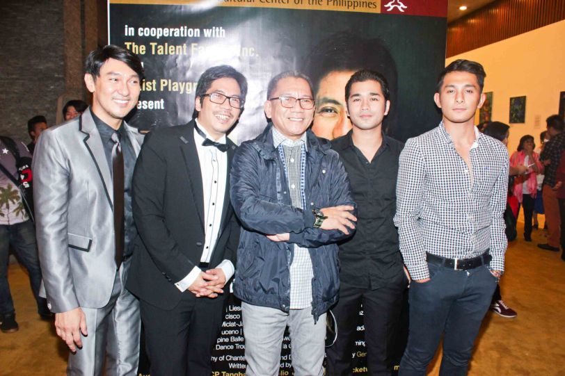 from left: Roeder Camañag, Jesse Lucas, Toots Tolentino, Junjun Quintana and Sandino Martin. Jesse Lucas FULL RANGE is part of the TRIPLE THREATS series The composers at CCP Tanghalang Aurelio Tolentino last August 20, 2015. Photo by Jude Bautista