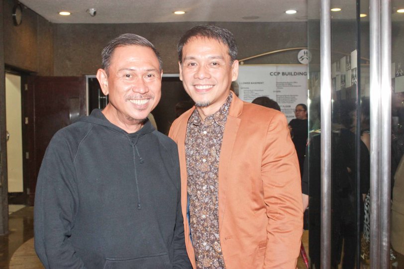 from left: Theater Patron & fashion auteur Frederick Peralta with Producer & Librettist Ricky Gallardo. Jesse Lucas FULL RANGE is part of the TRIPLE THREATS series The composers at CCP Tanghalang Aurelio Tolentino last August 20, 2015. Photo by Jude Bautista