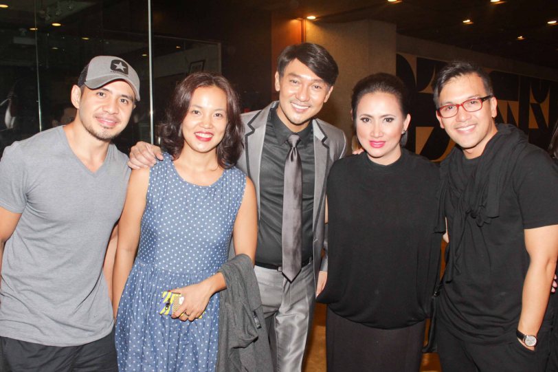 from right: Franco Laurel, Ayen Munji-Laurel, Roeder Camañag, Che Ramos Cosio and Chrome Cosio. Jesse Lucas FULL RANGE is part of the TRIPLE THREATS series The composers at CCP Tanghalang Aurelio Tolentino last August 20, 2015. Photo by Jude Bautista